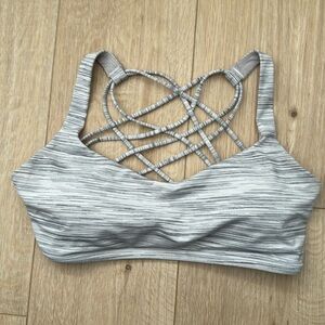 Lululemon strappy bra grey size 8